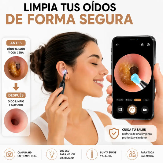 Limpiador de oídos con cámara